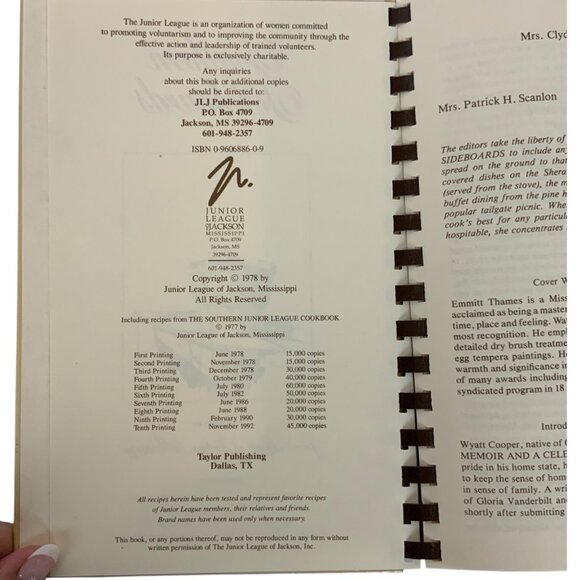 Southern Sideboards Cookbook Junior League Of Jackson MS 1992 Spiral Bound - Picture 4 of 11